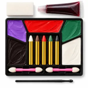 Halloween Makeup Set – Face Paint Palette, Crayons and Accessories