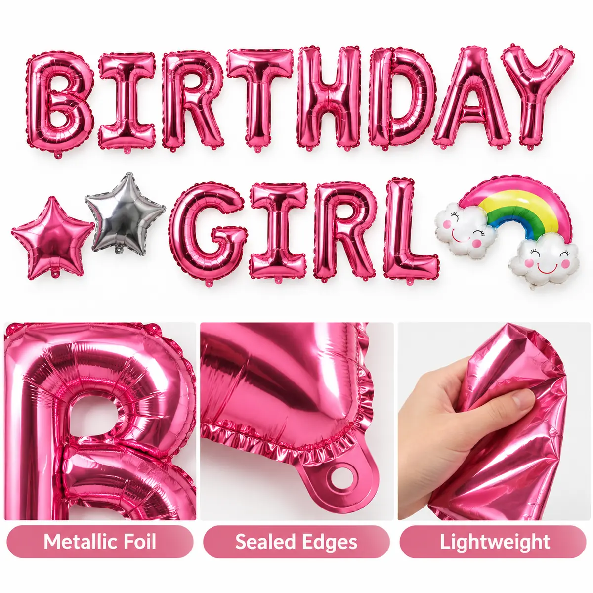 WFUK-200-03.webp Birthday Girl Foil Party Balloon Set – Pink Letter and Shape Decorations
