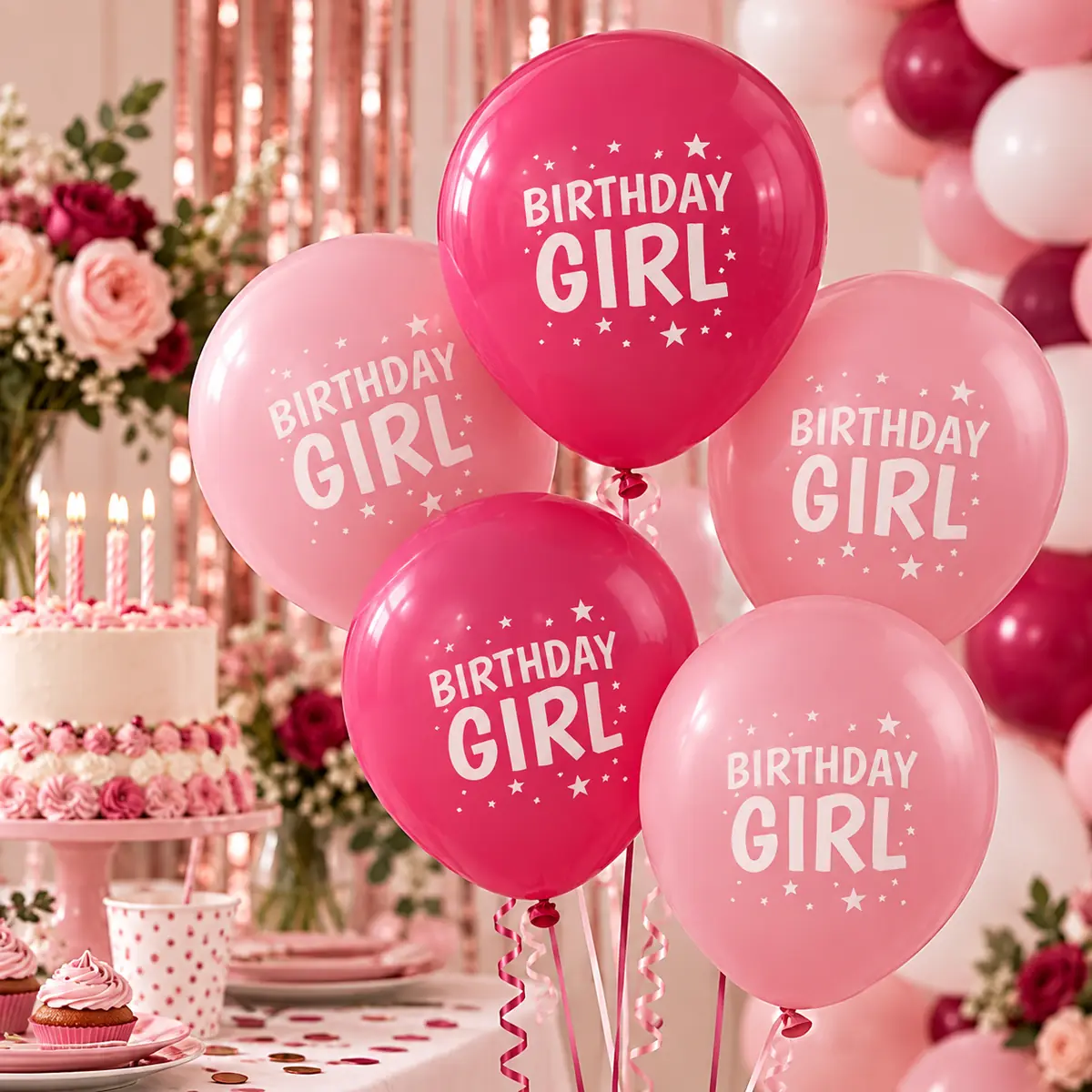 WFUK-201-02.webp Birthday Girl Balloons – 20-Pack Pink Latex Party Balloons