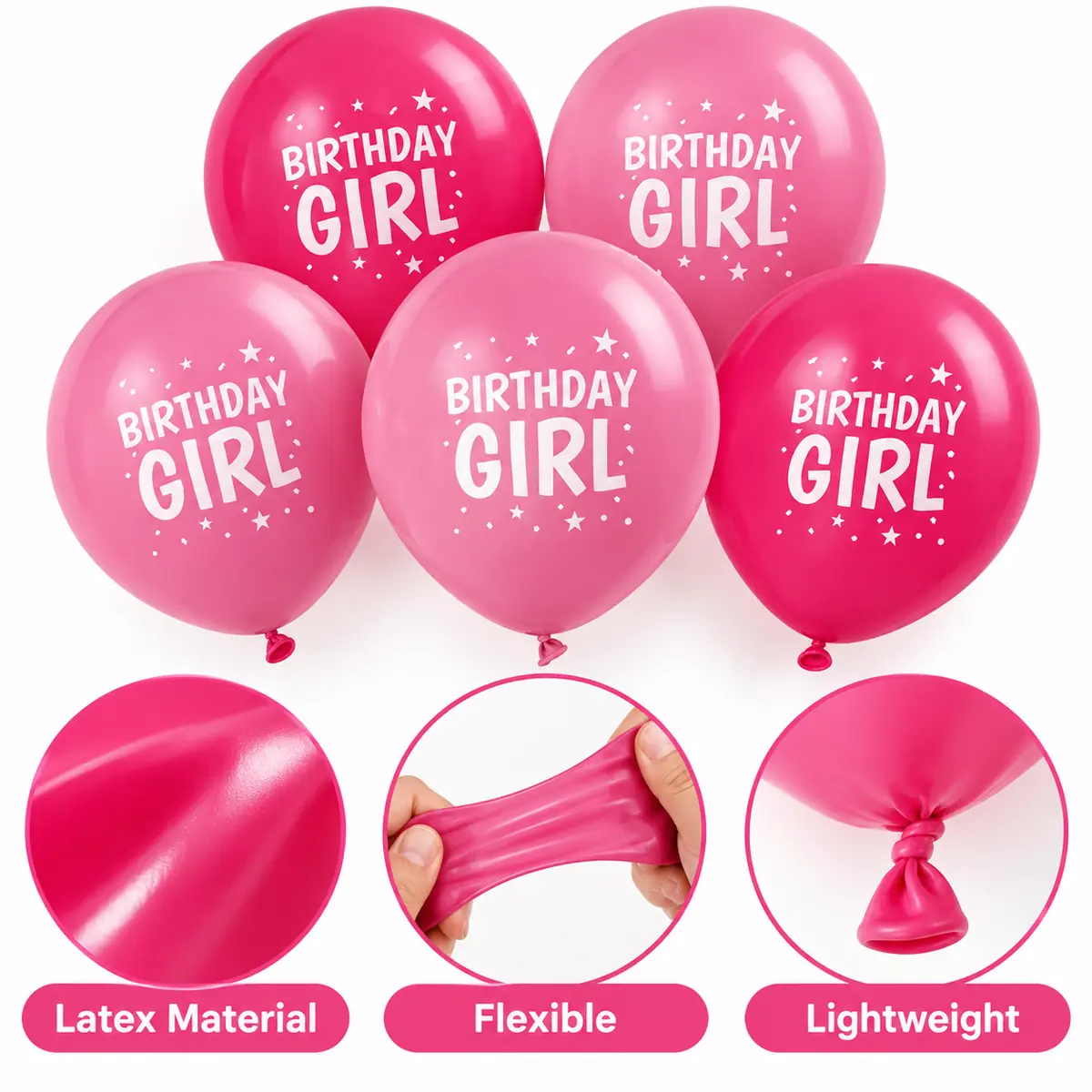 WFUK-201-03.webp Birthday Girl Balloons – 20-Pack Pink Latex Party Balloons
