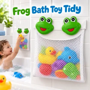 Frog Bath Toy Tidy – Wall-Hanging Mesh Storage Bag