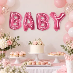 BABY Letter Foil Party Balloon Set – Baby Shower Decorations