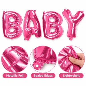 BABY Letter Foil Party Balloon Set – Baby Shower Decorations