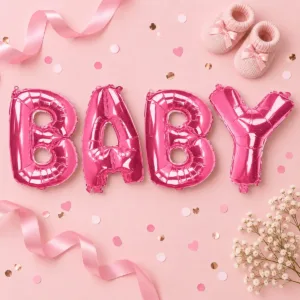BABY Letter Foil Party Balloon Set – Baby Shower Decorations