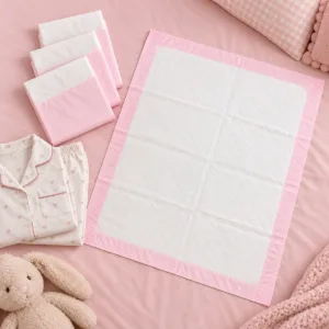 Disposable Baby Bed Mats – 3-Pack Pink Absorbent Pads