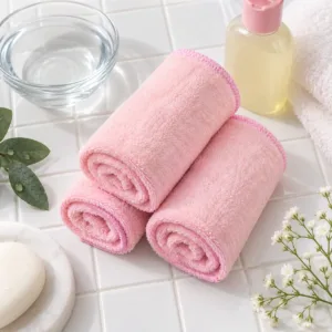 Pink Microfibre Face Cloths – 3-Pack Soft Reusable Towels