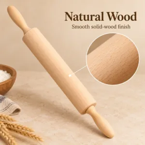 Wooden Pastry Rolling Pin – Classic Pastry and Baking Tool