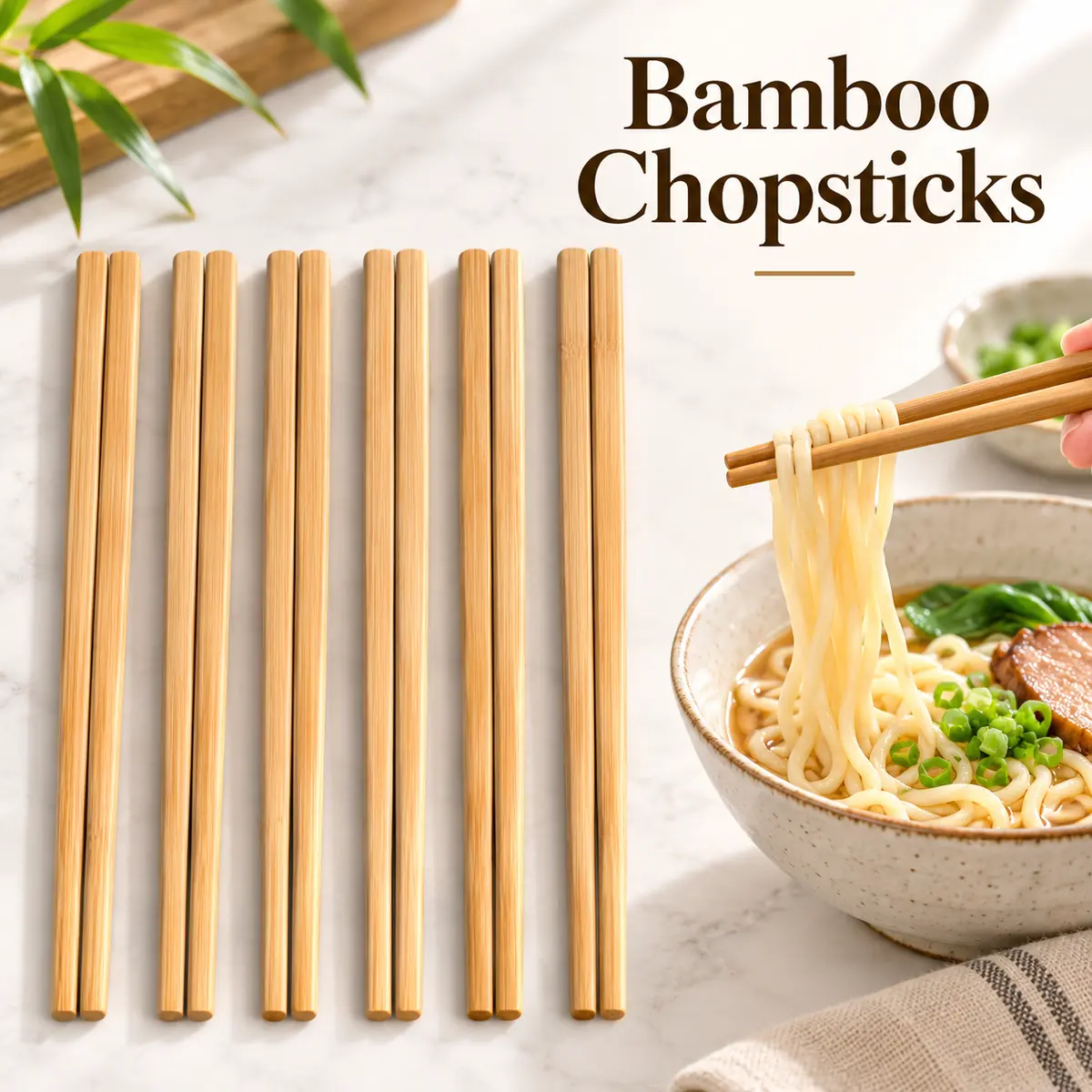 WFUK-218-01.webp Reusable Bamboo Chopsticks – 5-Pair Reusable Dining Set