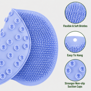 YEAJOIN-Shower-Foot-Scrubber-Mat-with-Non-Slip-Suction-Cups-Larger-Size-Feet-Massager-Scrubber-to-Improve-Foot-Circulation-Clean-Massage-Smooth-and.-1-300×300-1.png Silicone Foot Scrubber Mats – 2-Pack Shower Exfoliating Pads