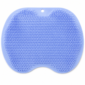 Silicone Foot Scrubber Mat – Blue & Purple Suction Shower Exfoliator