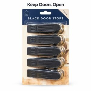 My House & Home Black Door Stops – 5 Pack