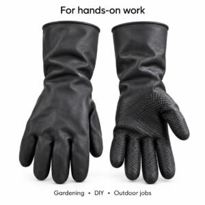 Black Heavy-Duty Work Gloves – Textured Grip Pair
