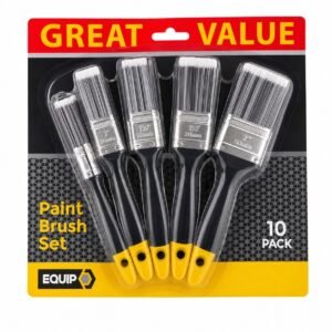 Synthetic Paint Brush Set – 10-Pack Mixed Sizes for Decorating