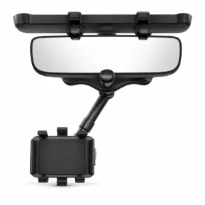 Rear-View Mirror Smartphone Mount – 360° Adjustable Car Mount