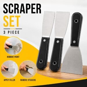 Decorator Scraper Set – 3-Piece Filling & Surface Prep Tools