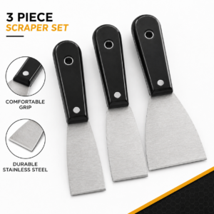 Decorator Scraper Set – 3-Piece Filling & Surface Prep Tools