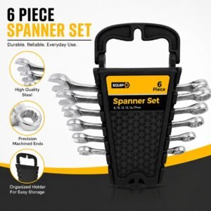 Metric Combination Spanner Set – 6-Piece with Storage Rack