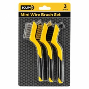 Mini Wire Brush Set – 3-Piece Steel, Brass & Nylon Brushes