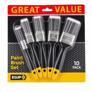 Synthetic Paint Brush Set – 10-Pack Mixed Sizes for Decorating