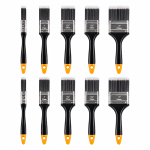 Synthetic Paint Brush Set – 10-Pack Mixed Sizes for Decorating