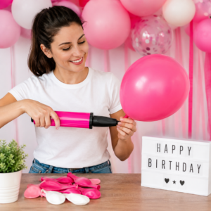 Pink Hand Balloon Pump – Manual Pump for Party Balloons