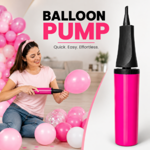 Pink Hand Balloon Pump – Manual Pump for Party Balloons
