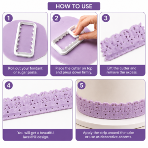 Broderie Anglaise Frill Cutter – Fondant & Sugarcraft Decorating Tool