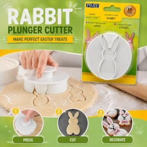 Rabbit Plunger Cutter – Fondant & Sugarcraft Cake Decorating Tool