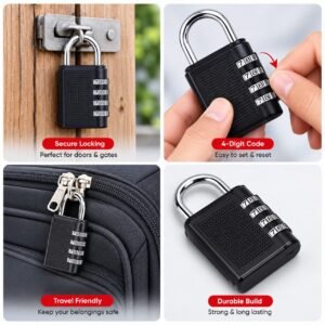 4-Digit Combination Padlock – Keyless Security Lock
