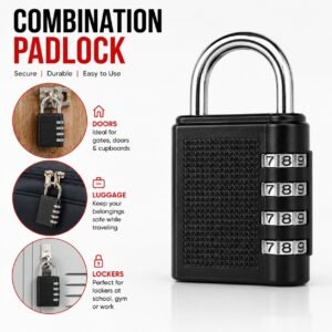 4-Digit Combination Padlock – Keyless Security Lock