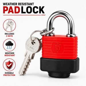 Weather-Resistant Keyed Padlock – Includes 2 Keys