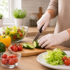 Latex-Free Vinyl Household Cleaning Gloves – 12-Pack Disposable Gloves