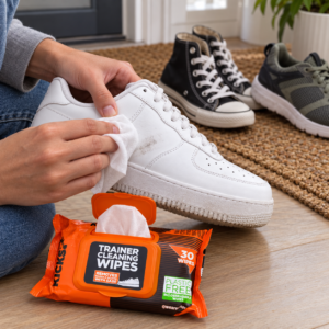 Trainer Cleaning Wipes – 30 Pack, Plastic-Free Wipes for Marks & Scuffs