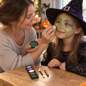 Halloween Witch Face Paint Kit – Green Makeup, Colour Palette & Applicators