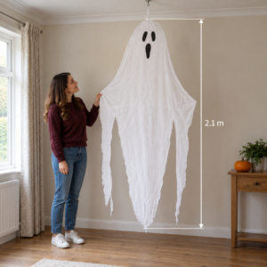 Giant White Hanging Ghost – Spooky Halloween Party Decoration