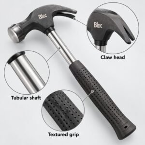 Claw Hammer with Textured Grip – Nail Driving & Removal Tool for DIY & Home Repairs