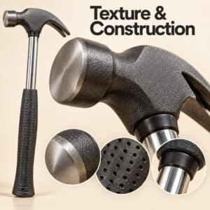 Claw Hammer with Textured Grip – Nail Driving & Removal Tool for DIY & Home Repairs