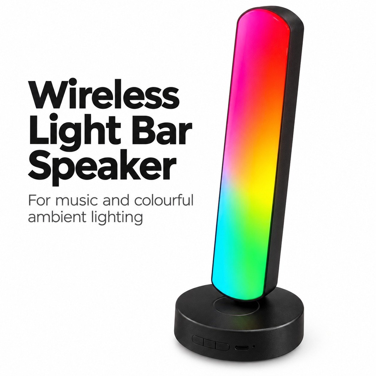 WhatsApp Image 2026-10-11 at 2.52.29 AM Wireless Light Bar Speaker with Multicolour Ambient Lighting – Black Desktop Music Speaker