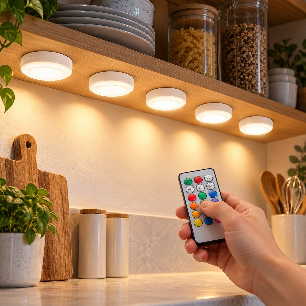 WhatsApp Image 2026-10-11 at 2.52.58 AM 5-Pack Colour Changing LED Touch Lights with Remote Control for Cupboards, Shelves & Wardrobes