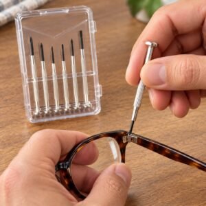 6-Piece Precision Screwdriver Set with Clear Case – Mini Cross-Head & Flat-Head Repair Tools
