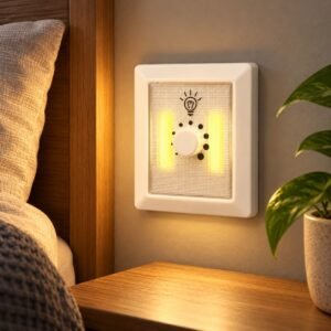 Dimmable LED Dial Switch Light – White Twin LED Cupboard & Wardrobe Lighting