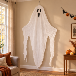 Giant White Hanging Ghost – Spooky Halloween Party Decoration